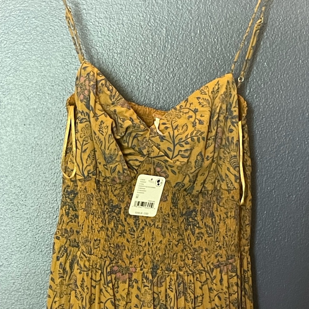 free people sundrenched maxi dress dusty bronze- bnwt size M
